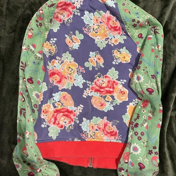 Matilda Jane Floral Kids Jacket - Red, Green, Purple - Picture 3 of 3